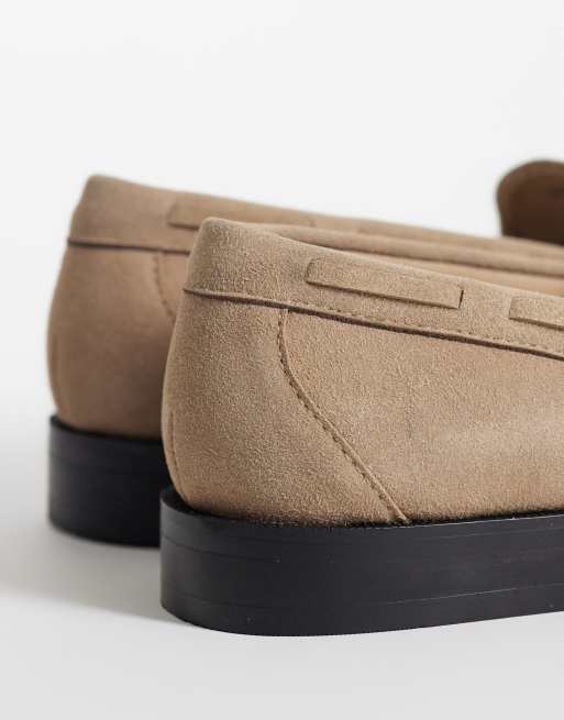 ASOS DESIGN - Mocassins à pampilles et détails en dentelle - Taupe, 4 de 4