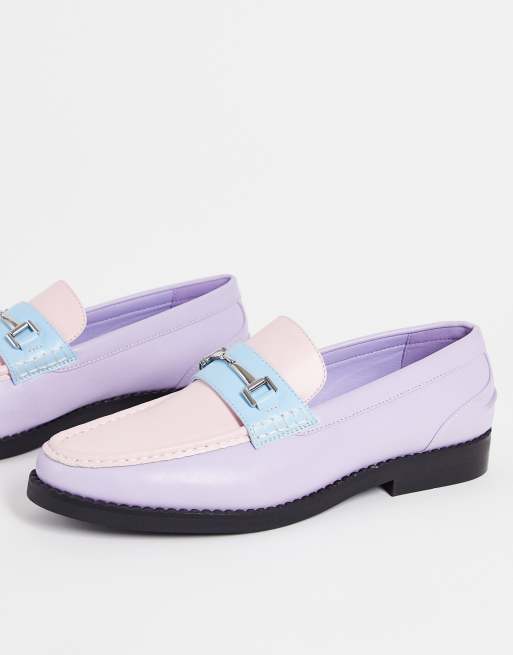 ASOS DESIGN - Mocassins à semelle noire - Multicolore