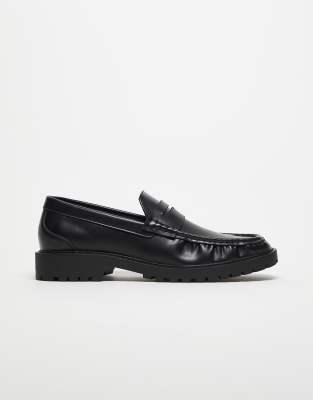 ASOS DESIGN - Mocassins avec semelle crantée - Noir