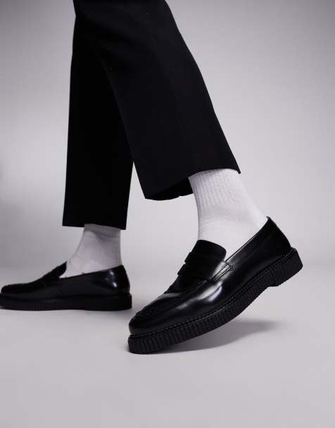 ASOS DESIGN - Mocassins avec semelle style creeper - Cuir noir - view 1