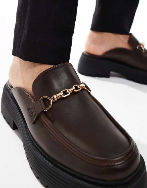 ASOS DESIGN - Mocassins chunky à enfiler - Marron, 4 de 4
