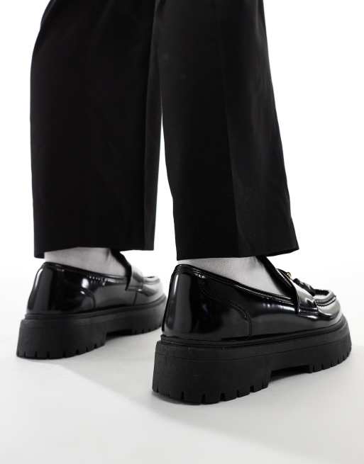 ASOS DESIGN - Mocassins chunky à glands - Noir, 3 de 4