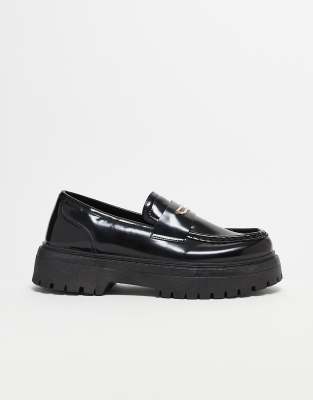 ASOS DESIGN - Mocassins chunky à mors - Noir