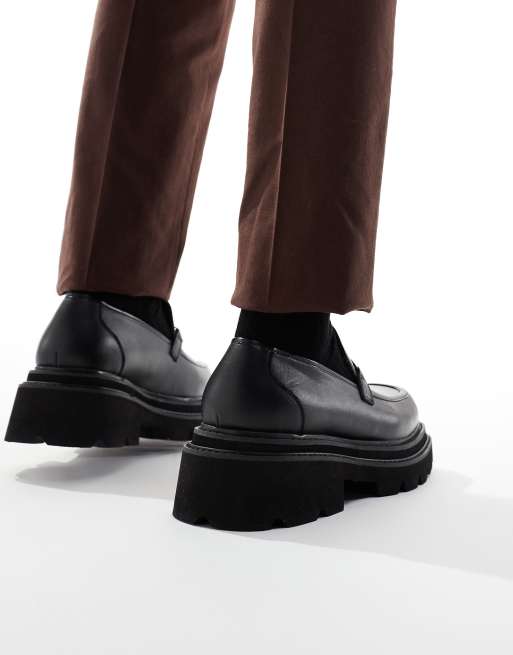 ASOS DESIGN - Mocassins chunky avec détail métallique argenté - Noir, 4 de 4
