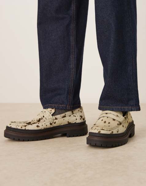 ASOS DESIGN - Mocassins chunky de qualité supérieure effet poils de vache - view 1