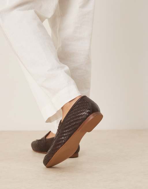 ASOS DESIGN - Mocassins en cuir tressé - Marron, 2 de 4