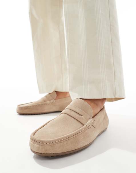 ASOS DESIGN - Mocassins en daim - Taupe - view 1
