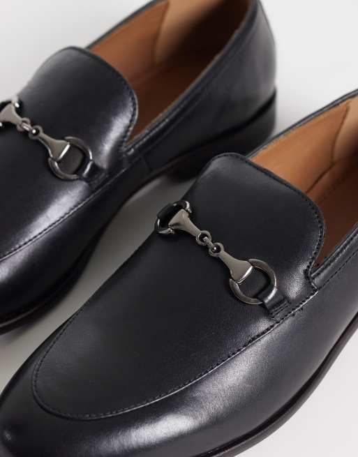 ASOS DESIGN mocassins fins à mors en cuir noir, 3 de 4