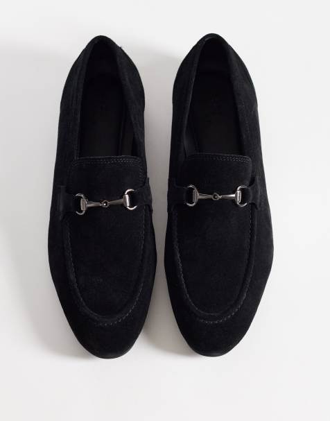ASOS DESIGN - Mocassins fins en daim à mors - Noir - view 1
