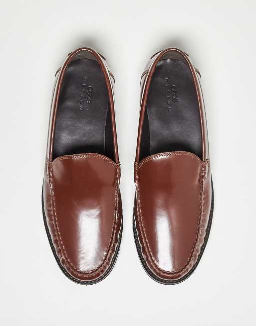 ASOS DESIGN - Mocassins froncés en cuir - Marron, 4 de 4