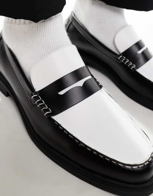 ASOS DESIGN - Mocassins - Noir/blanc, 4 de 4