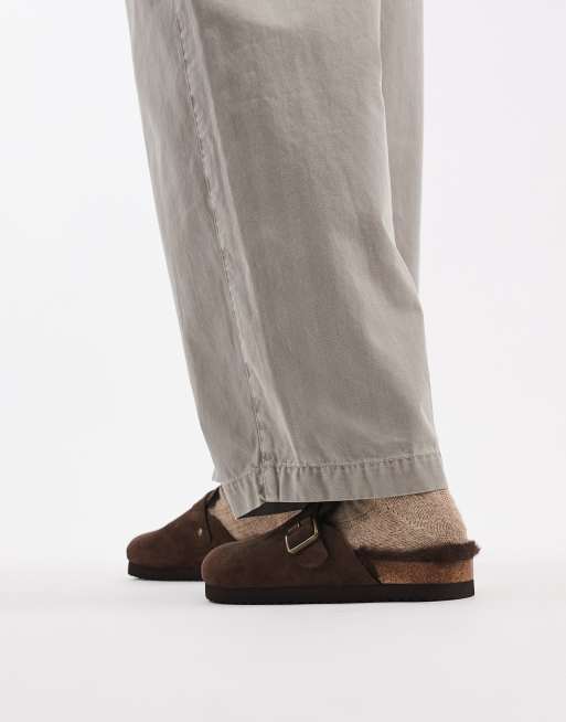 ASOS DESIGN - Mocassins style mules avec doublure en fausse fourrure - Marron, 3 de 4