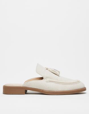 ASOS DESIGN - Mocassins style mules en lin | ASOS