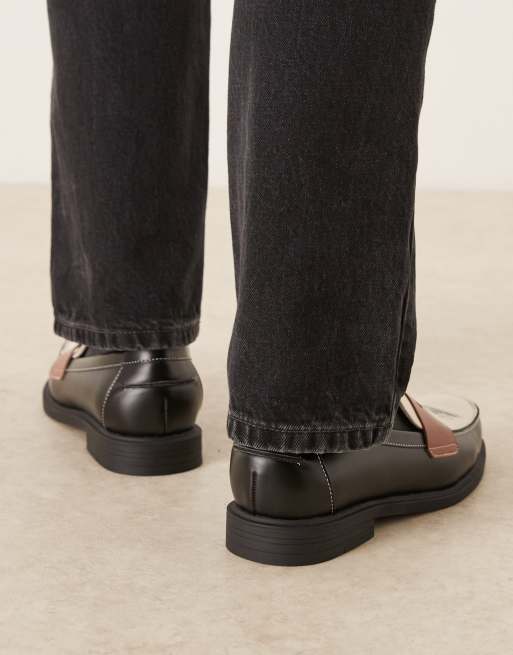 ASOS DESIGN - Mocassins tricolores avec inscription, 3 de 4