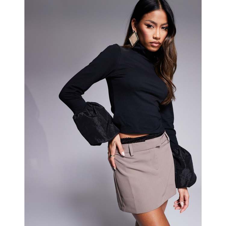 Mock neck fitted top online