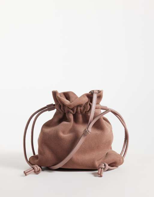 ASOS DESIGN mockaväska med handtag i rosa