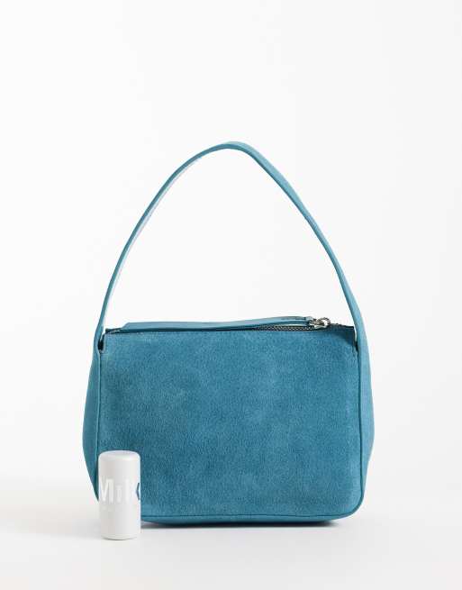 ASOS DESIGN mockaväska med handtag i teal, 2 av 4