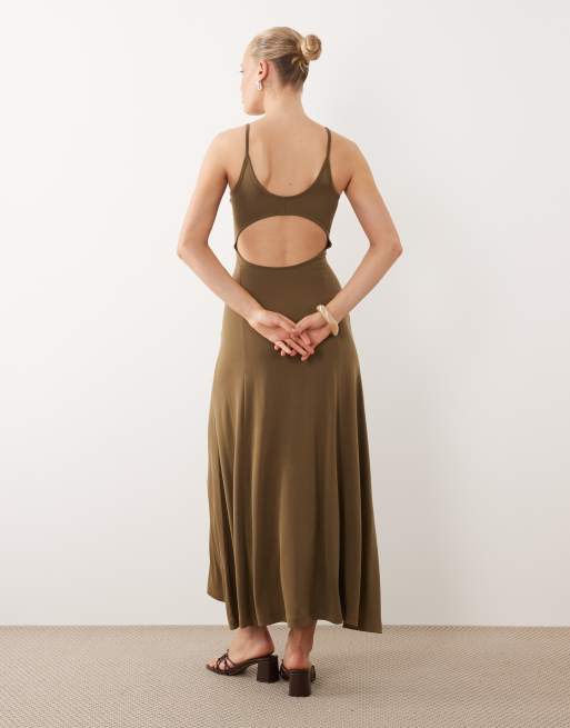 wool off shoulder dress Eve The Silk and Mini The folded neckline adds Maxi Dress Dress In Size:Woman_XL cf-womens-size-euro-42-5-us-10-75