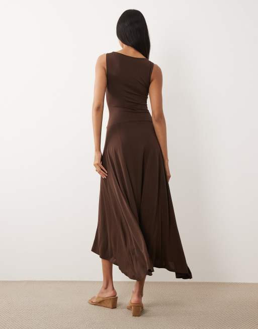 ASOS DESIGN modal drop waist midi dress, 4 of 4