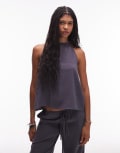 [ASOS DESIGN] ASOS DESIGN modal halter top in grey M Slate Grey