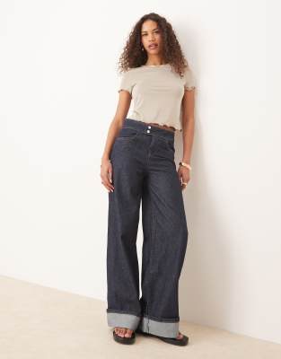 Asos Design Modal Lettuce Hem Baby Tee-gray In Gray
