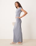 [ASOS DESIGN] ASOS DESIGN modal maxi skirt in blue (Part of a set) XS BLUE