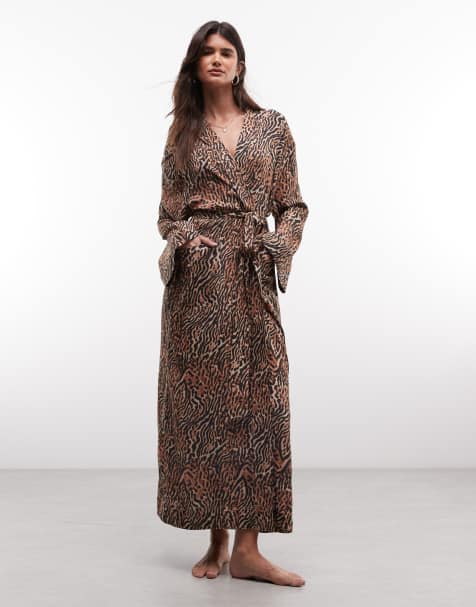 ASOS DESIGN modal morgenkåbe med dyreprint - view 1