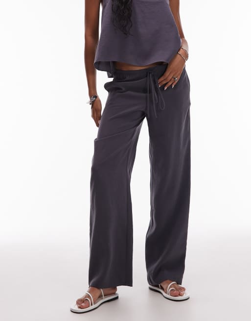 ASOS DESIGN modal pull on relaxed pants in gray