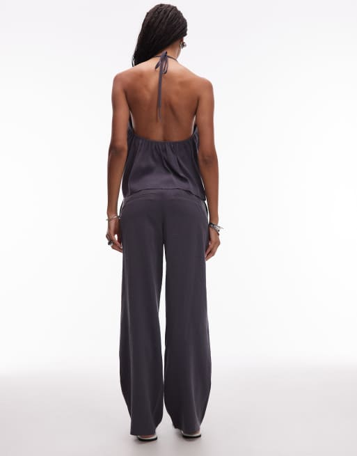 ASOS DESIGN modal pull on relaxed pants in grey, 4 of 5
