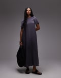 [ASOS DESIGN] ASOS DESIGN modal trapeze t-shirt dress in grey S Slate Grey