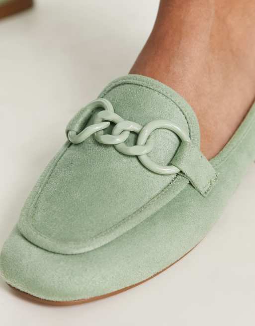 Green sale suede loafer