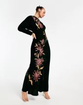 Vero Moda Aware keyhole maxi dress in green floral print