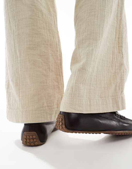 ASOS DESIGN – Mokassin-Loafer aus Leder in Braun, 3 von 4
