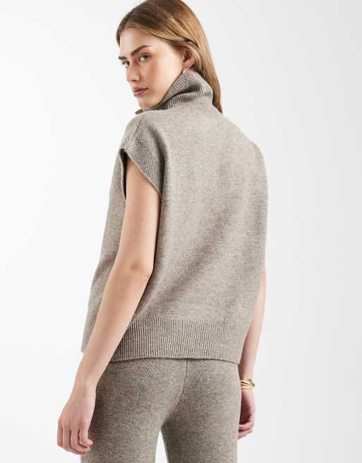 ASOS DESIGN - Mokkafarvet tanktop med ståkrave - Del af sæt, 4 af 4