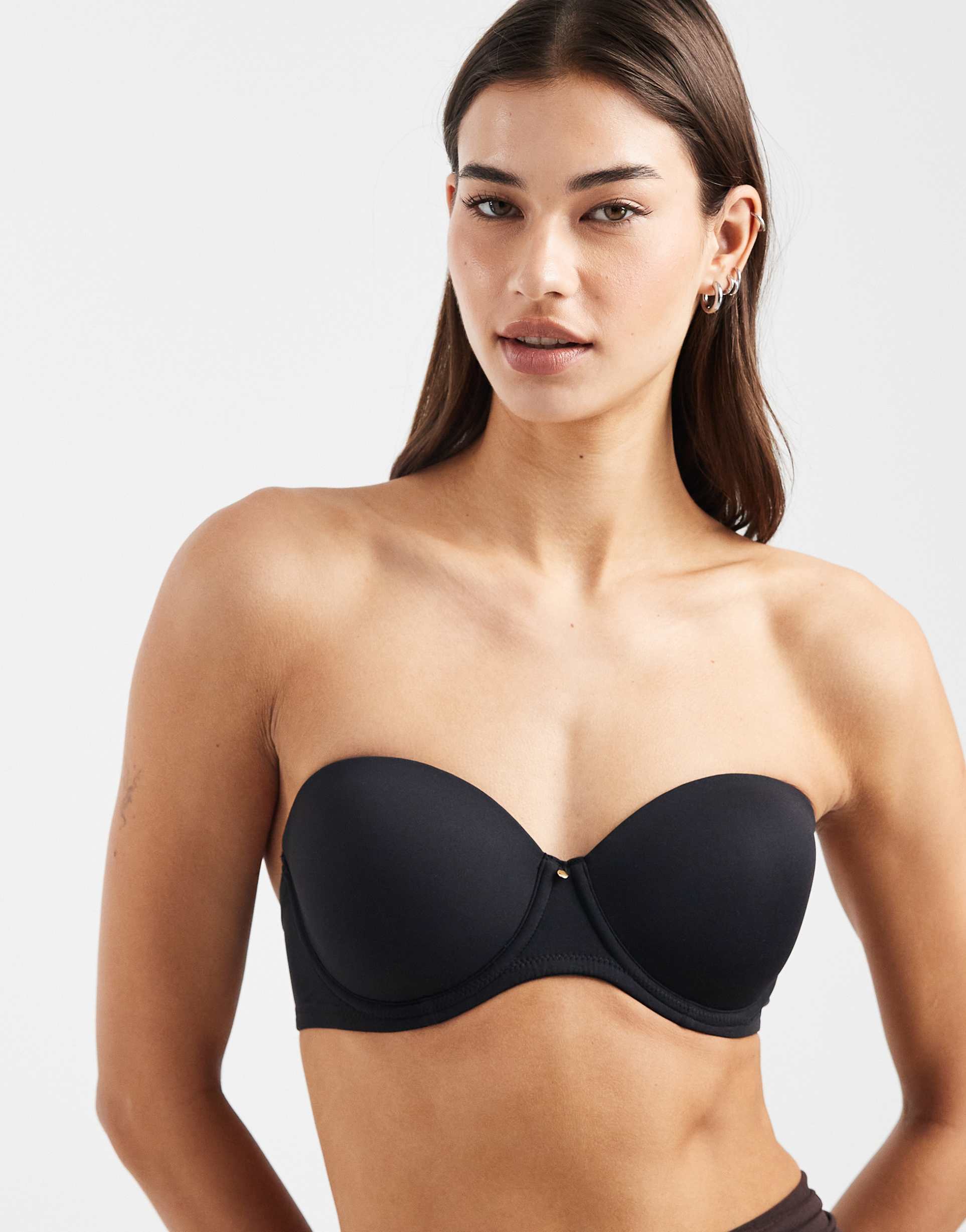 asos design molded multiway strapless bra in black
