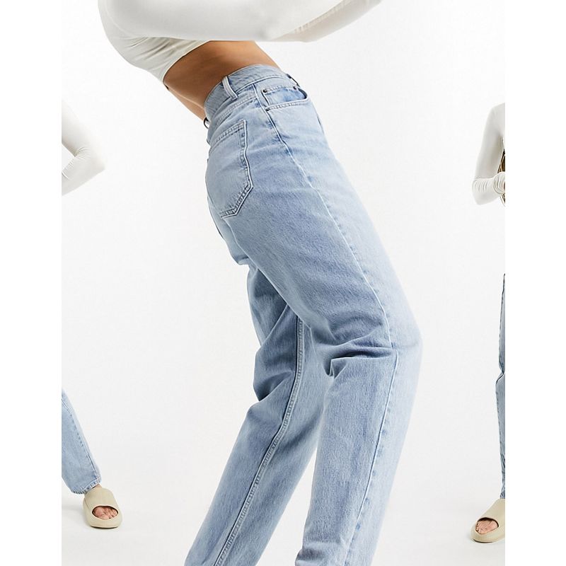 Jeans slim Donna DESIGN - Mom jeans a vita alta extra larghi lavaggio stone wash