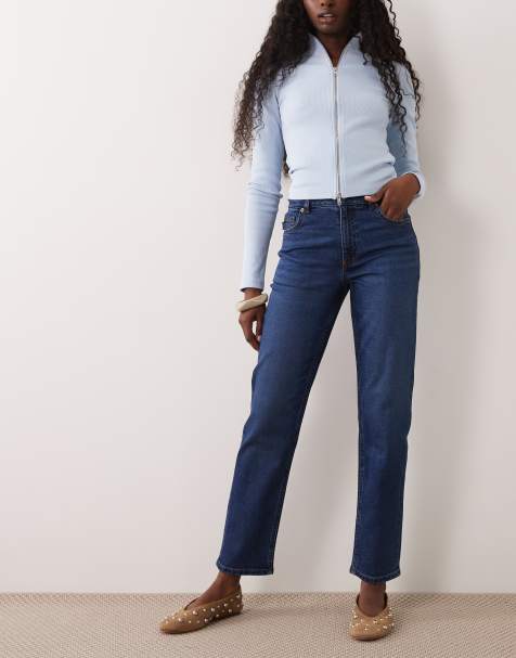 ASOS DESIGN - Mom-jeans i slim fit med skyllevask - view 1