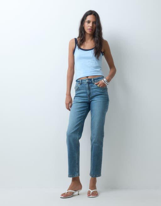 ASOS DESIGN - Mom jeans slim lavaggio vintage, 1 di 5