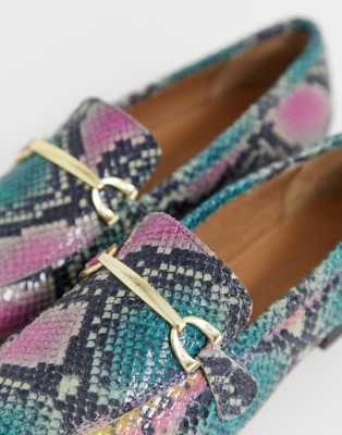 asos design moment leather loafers