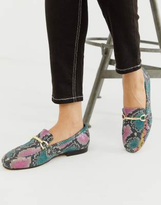 asos design moment leather loafers