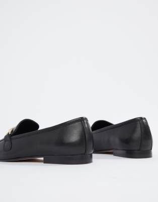 asos design moment leather loafers