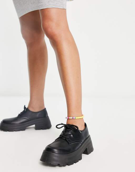 Asos design day light chunky flatform lace hot sale up trainers