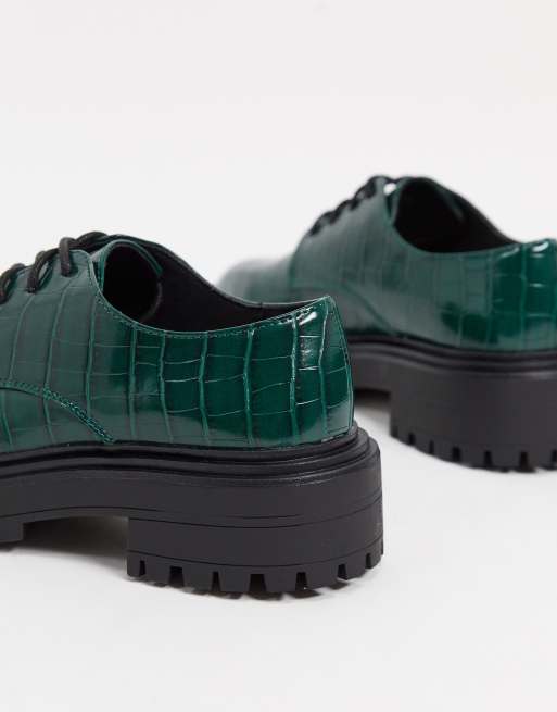 Forest green flat clearance shoes