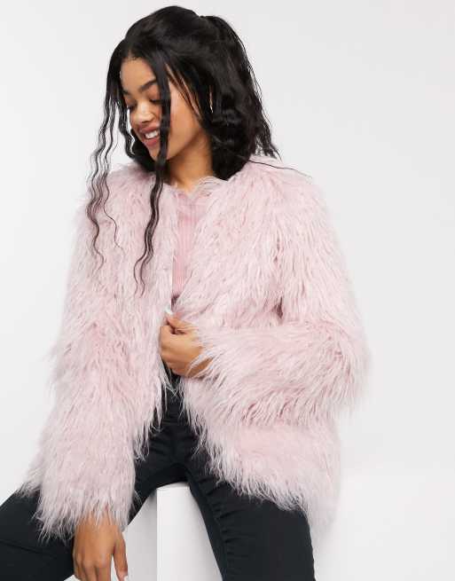 Fur hot sale coat asos