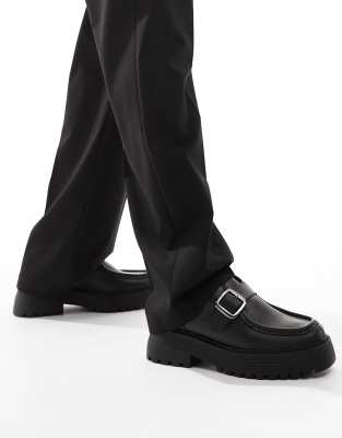 Muggo Damen-Slipper Mit Dicker Sohle - Elegante Mokassins Mit Schnalle