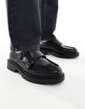 [ASOS DESIGN] ASOS DESIGN monk shoes in black on cleated sole 42 BLACK