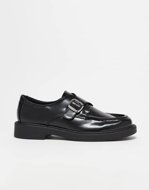 ASOS DESIGN monk shoes in black with chunky sole, 3 of 5