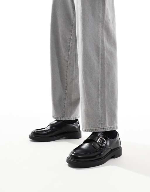 ASOS DESIGN monk shoes in black with chunky sole, 5 of 5