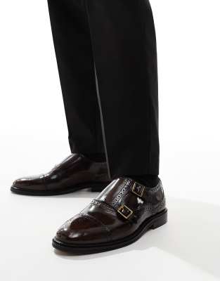  monk shoes  leather