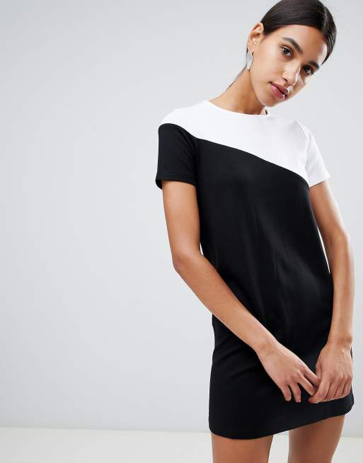 Color block store t shirt dress